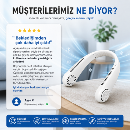 Gencoli® Taşınabilir Boyun Fanı