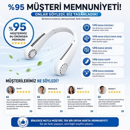 Gencoli® Taşınabilir Boyun Fanı